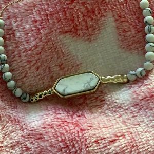 Natural Howlite,  adjustable bracelet